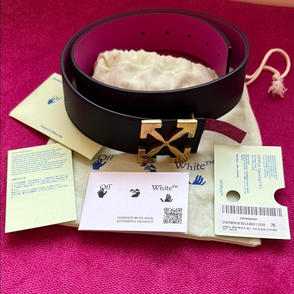 Off-White Black and Pink Belt 1 DAY SALE